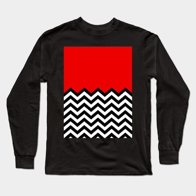 Twin Peaks - Black Lodge Pattern Long Sleeve T-Shirt by RedOcelotThreads